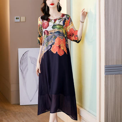 💃2025 New Arrival Pre-Sale💕Women's Elegant Flowy Floral Print Plus Size Dress